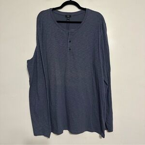 Vince Heathered Cotton Henley Long Sleeve Top Men’s Size XXL NWT